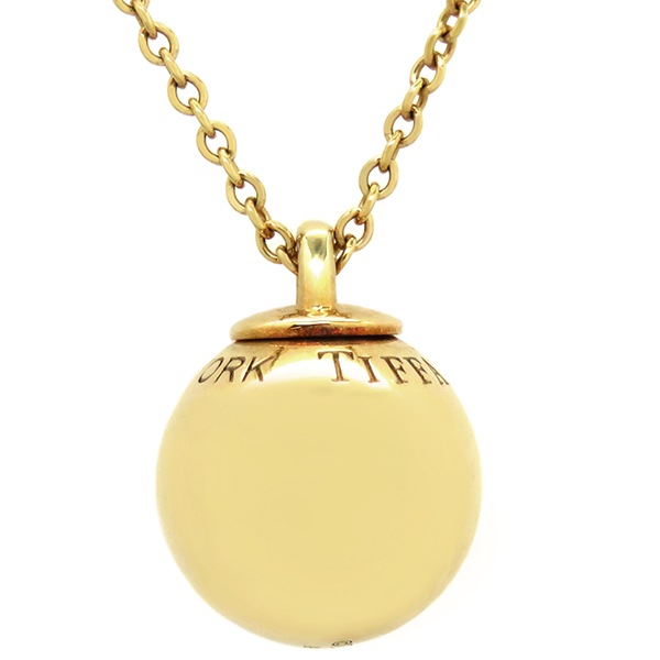 ティファニー Tiffany & Co ネックレス ハードウェア ボール ペンダント K18YG イエローゴールド T＆Co. Au750 【箱】【中古】