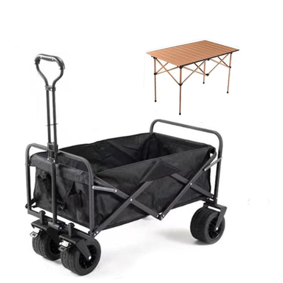 キャリーカート 大型タイヤ 高耐荷重 450kgキャリーワゴン+兼テーブル 子供 折りたたむ クイックキャンプ キャリーワゴン キャンプわごん 洗濯が簡単ですキャン