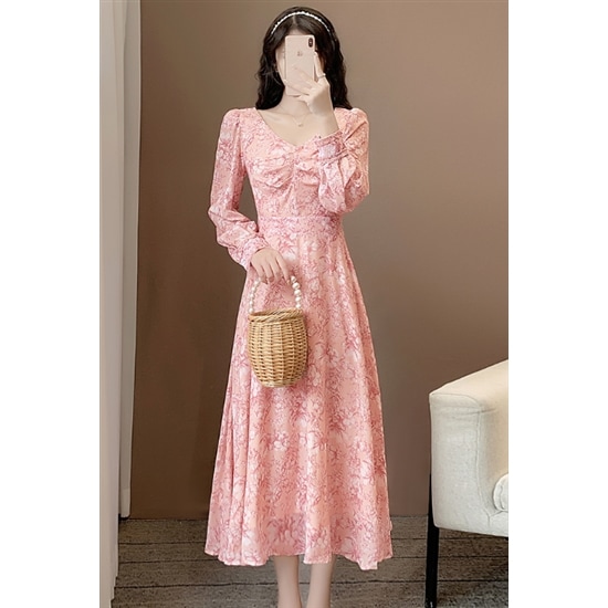 【取寄：納期2週間】結婚式ドレス 大きいサイズ 小さいサイズ Aラインスカート フェアリースカート シフォン 長袖