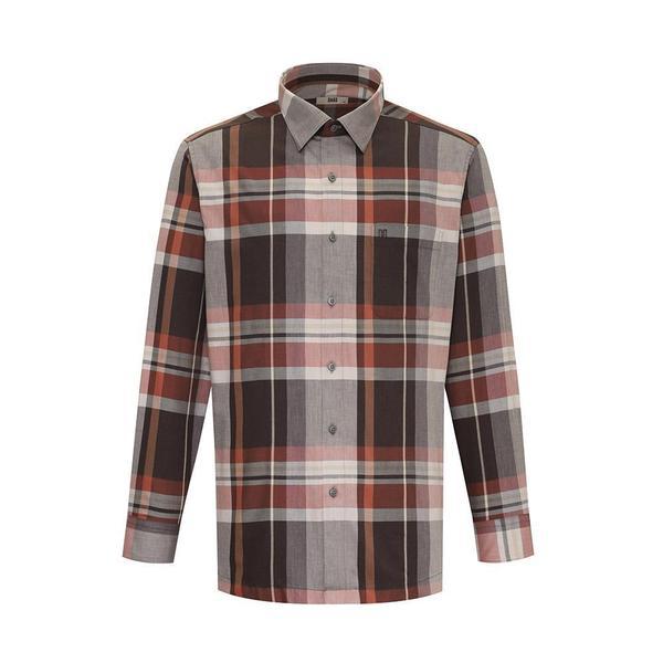 綿混紡ビッグチェックカジュアルシャツ__DKA2SHCL440W1