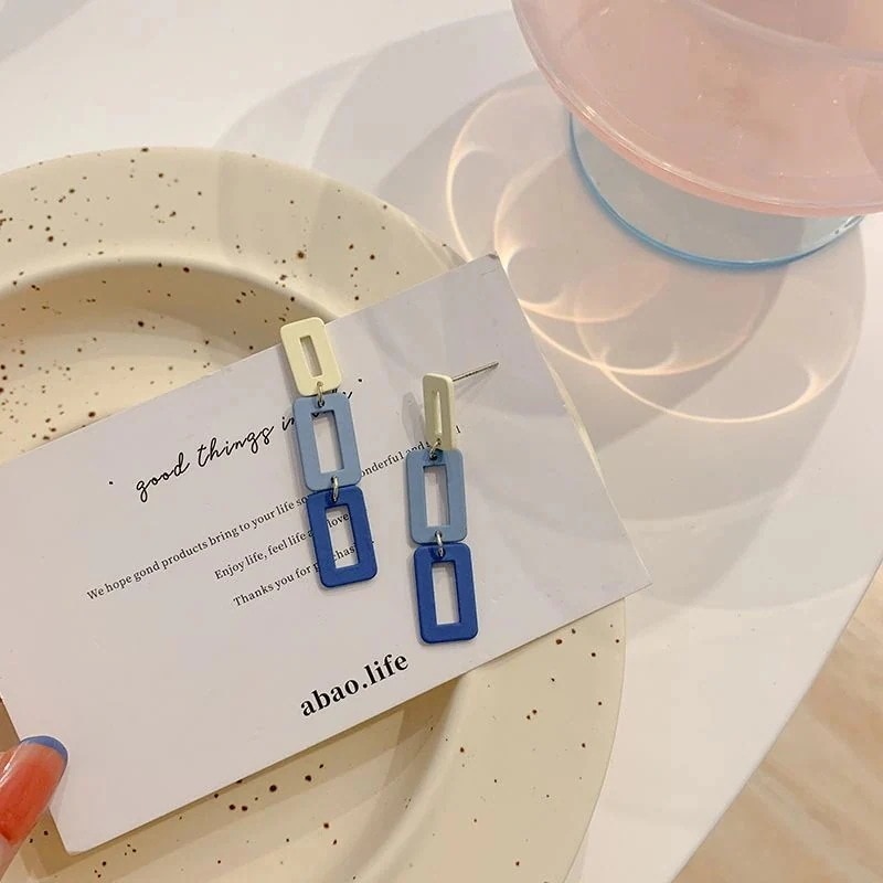 【1つ買うと1つ無料】ピアス イヤリング 幾何学的なチェーンイヤリング 25 ファッション 女性イヤリング ドロップピアス