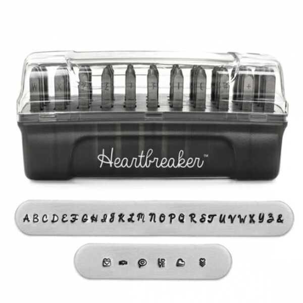 金属刻印 メタルスタンピング 『ImpressArt シグネチャーレタースタンプ Heartbreaker 大文字 3mm U0008 3 2』 MIYUKI ミユキ