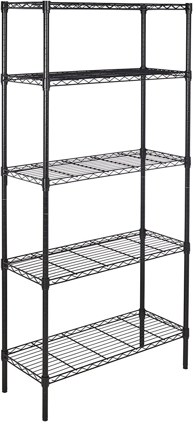 5段 スチールラック ラック メタルラック 耐荷重794kg 幅91.4×奥行35.6×高さ183cm ブラック