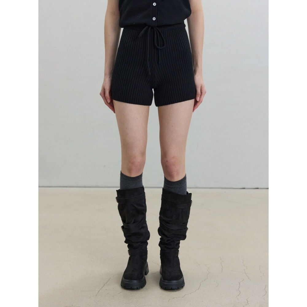 DEETO カシミアブレンドリブ付きショーツ