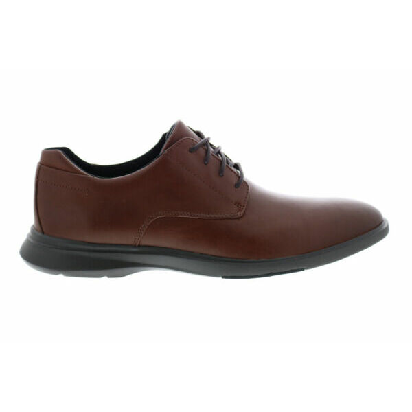 クラークスUn Lipari Park Mens Brown Leather Oxfords & Lace Ups Plain Toe Shoes
