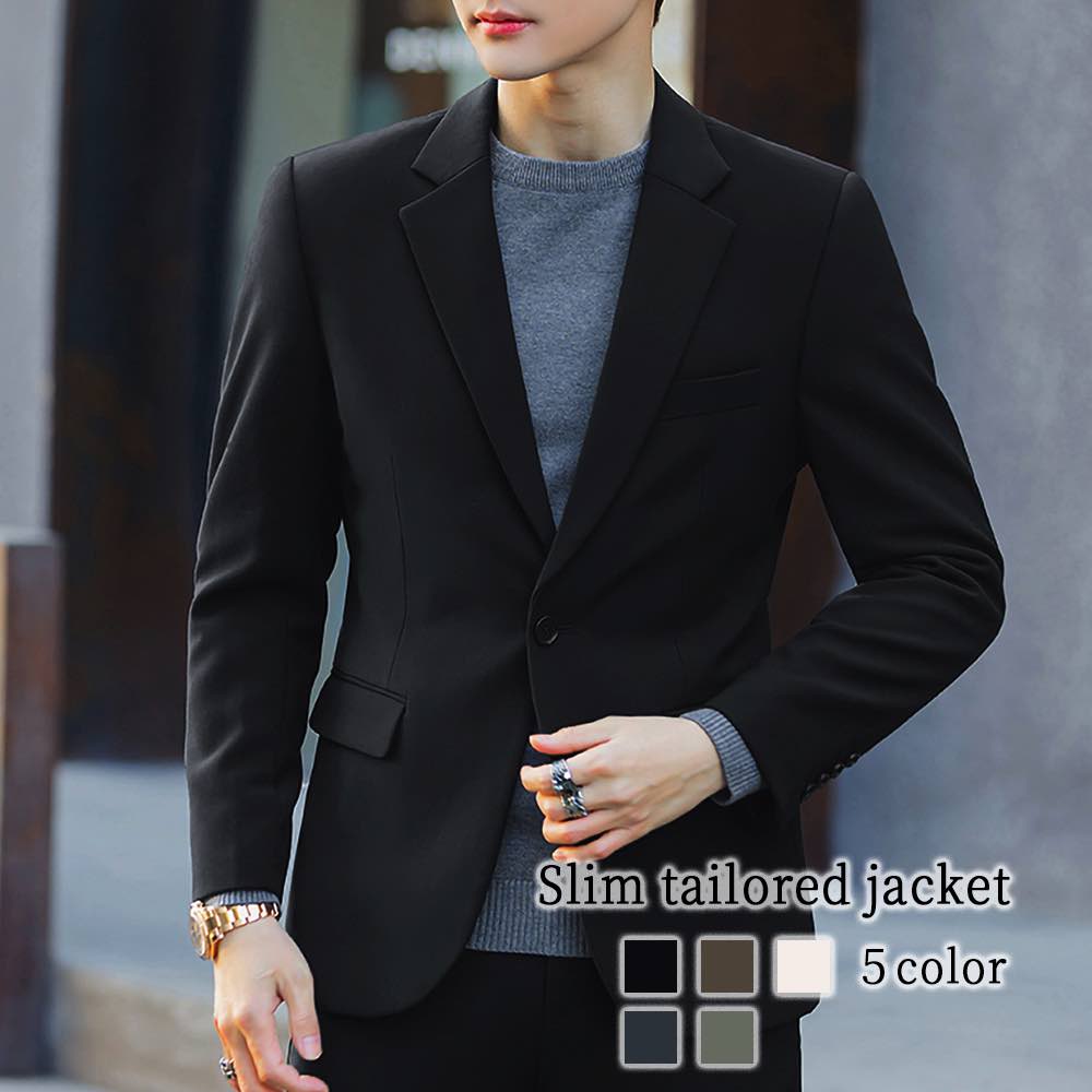 テーラードジャケット メンズ スリムテーラードジャケット ステンカラー 40代 チェック 厚手 アウター 冬 ブルゾン テーラード 秋 セール おしゃれ 30代 ブレザー 大きい ジャケット Tシャツ 11,114円