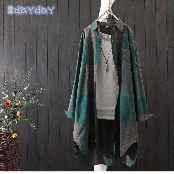 【迅速出荷】 シャツワンピース チェック柄 ロング 長袖 レディース シャツカーディガン ビッグシャツ ロングシャツ 大きいサイズ オフィス 通勤 体型カバー コーデ 30代 40代