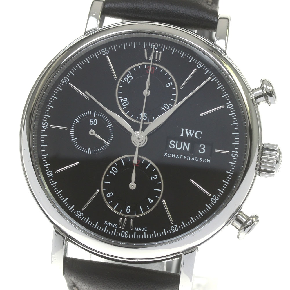 IWC IWC SCHAFFHAUSEN IW391002 ポートフィノ クロノグラフ デイデイト 自動巻き メンズ _845953【中古】