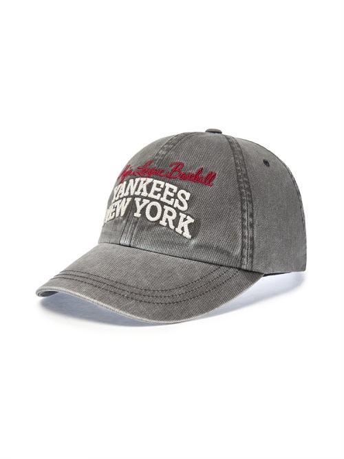 【MLB】 VINTAGE COLOR WASHING UNSTRUCTURED BALL CAP NY CHARCOAL GREY キャップ 正規品