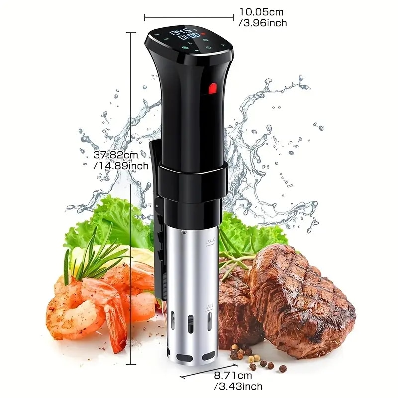 100W低温調理機能24時間予約機能真空調理レシピ付き高出力スロークッカーIPX7タッチパネルクリップタイプ低温調理機タイマー温度設定5層安全保護 6,365円