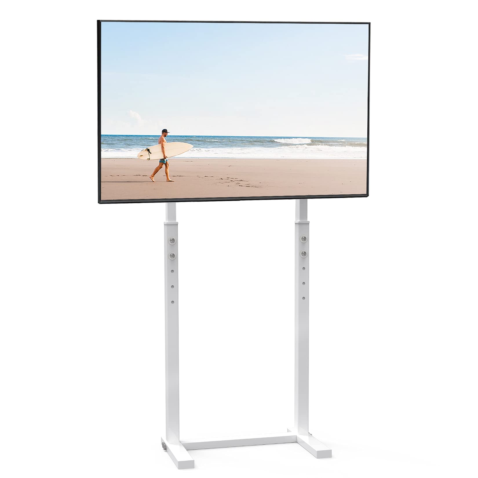 テレビスタンド 壁寄せ テレビ台 白 ハイタイプ 薄型 tvスタンド 32~65インチ 液晶テレビ モニター 耐荷重40kg 高さ調整可能 スリム 地震対策 賃貸 67767