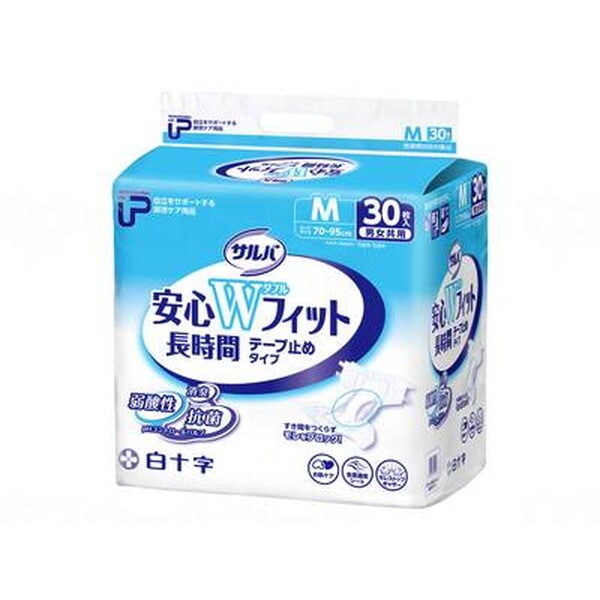 白十字 PUサルバ 安心Wフィット M (ヒップ70~95) 30枚入 男女共用 白十字 PUサルバ 安心Wフィット Mサイズ 30枚 価格比較 - 価格.com