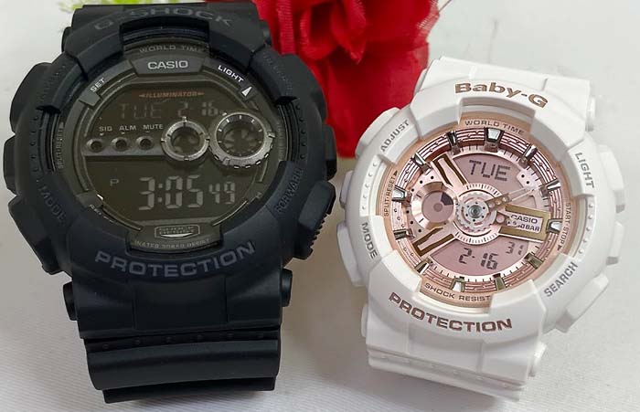 恋人たちのGショック ペアウオッチgショック G-SHOCK BABY-G カシオ 2本セット ベビーg GD-100-1BJF BA-110X-7A1JF 人気 婚約　夫婦 高級　クリスマス