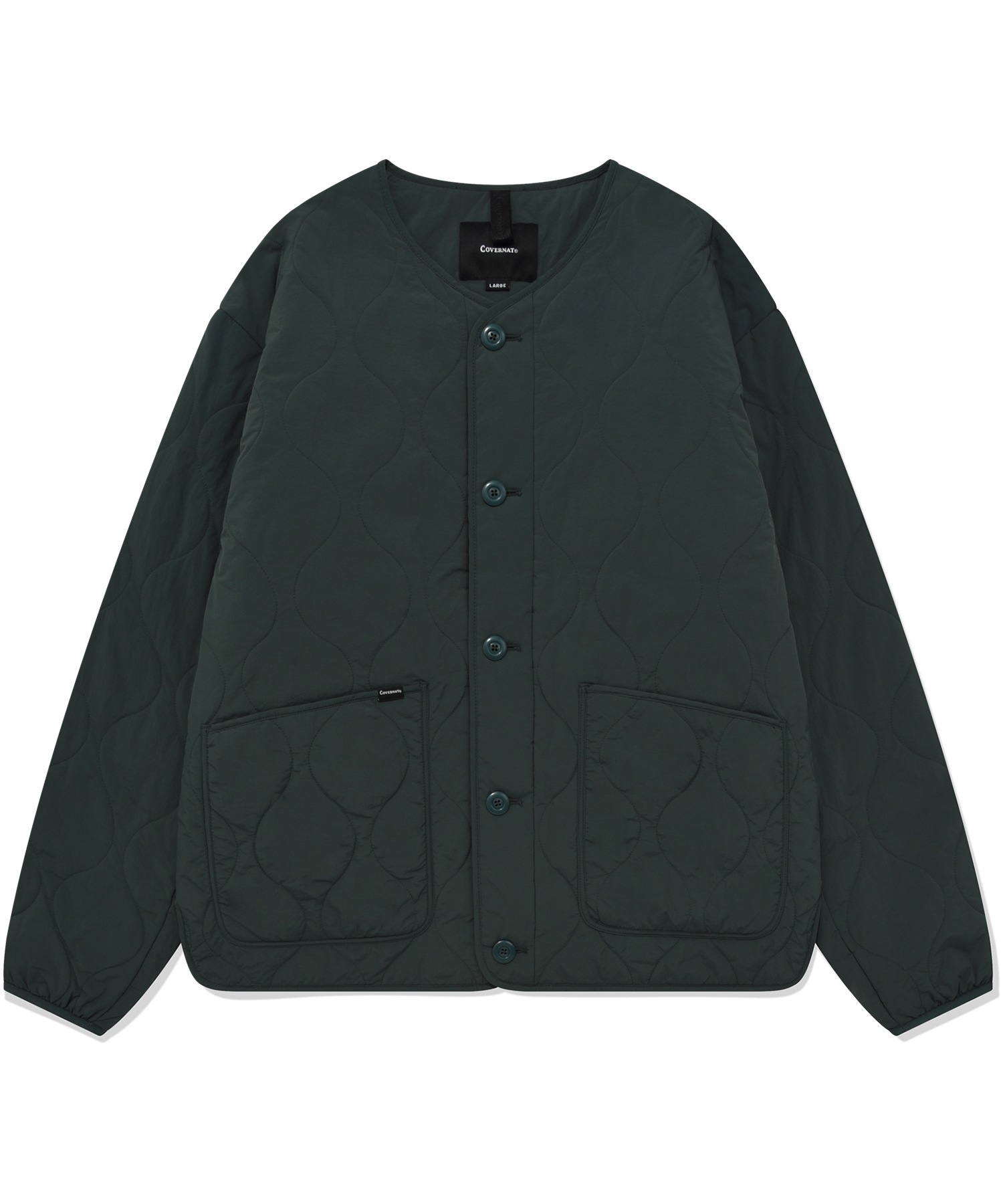COVERNAT ショートキルティングジャケットグリーン