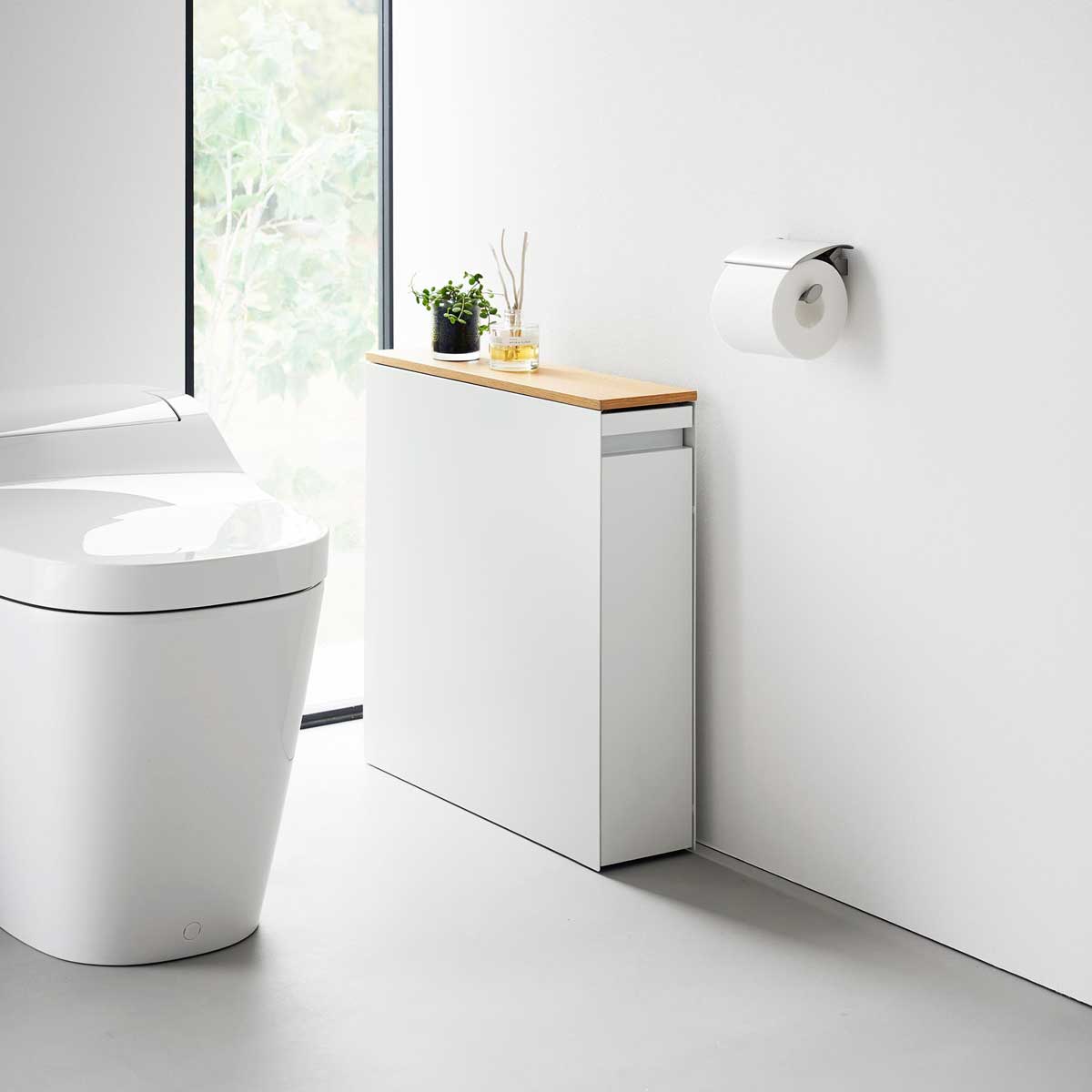 トイレ収納 山崎実業 tower タワー 隠せるトイレ引き出し収納 1426 ホワイト