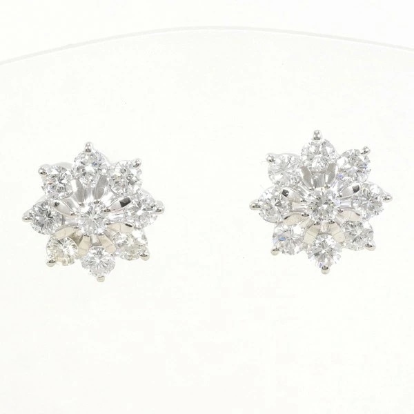 PT900 プラチナ ピアス ダイヤ 0.50 ×2 総重量約3.7g ジュエリー 中古