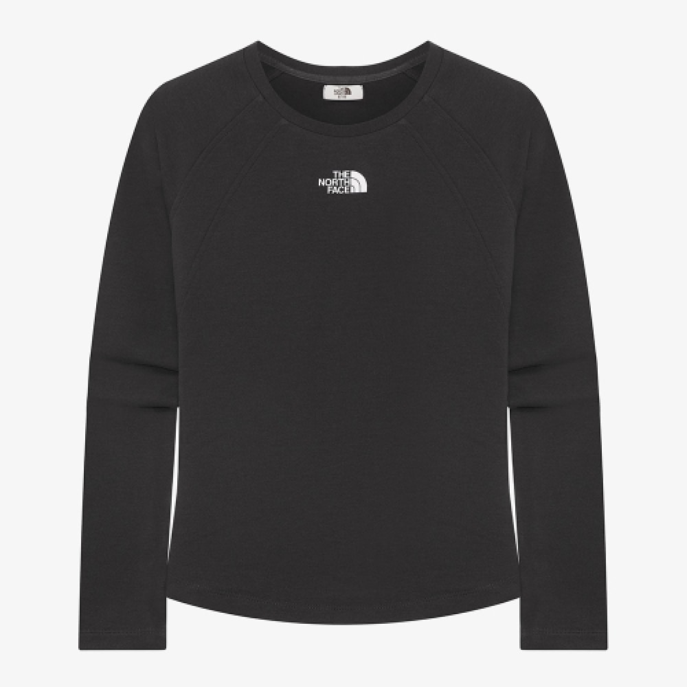 ザ・ノース・フェイス NT7TR30K ホワイトレーベル女性用デルファイロングスリーブラウンドTシャツ_ブラック