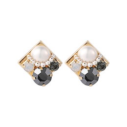 国内無料発送 シンプル CZ パール ピアス イヤリング 金属アレルギー 銀 ニッケルフリー レディース 大人 上品 華奢 韓国ファッション アクセサリー