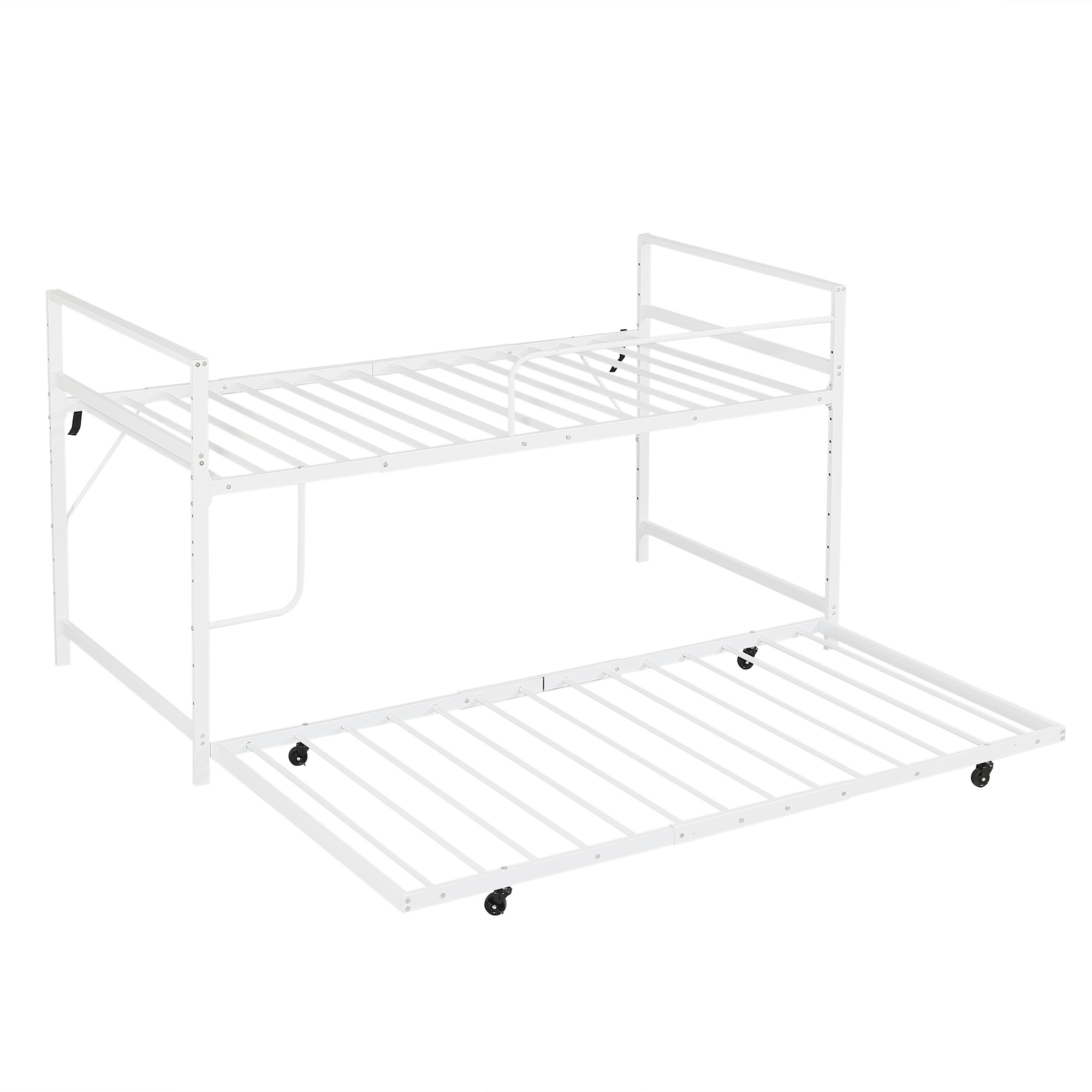 【国内発送】360【高さ110cm】ロフトベッド 高いベッド 親子ベッド パイプベッド シングル システムベッド ロータイプ 収納 北欧風 大人 一人暮らし スチール 耐震 ベッド　キャスター付き 9,952円