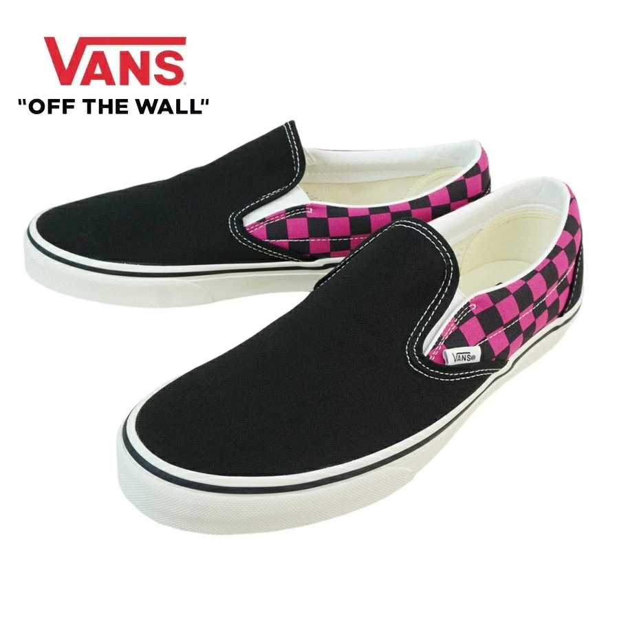 バンズ VANS ヴァンズ【箱無し】CLASSIC SLIP-ONクラシック スリッポンPOP CHECK RASPBERRY ROSEポップチェック