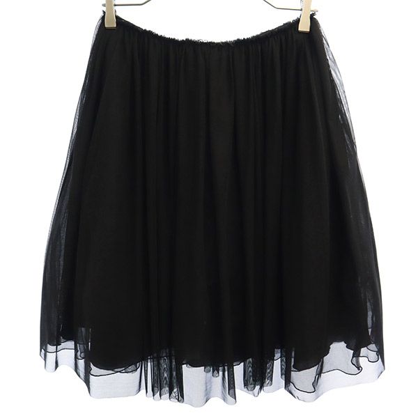 ミディ丈 チュール スカート 40 ブラック レディース