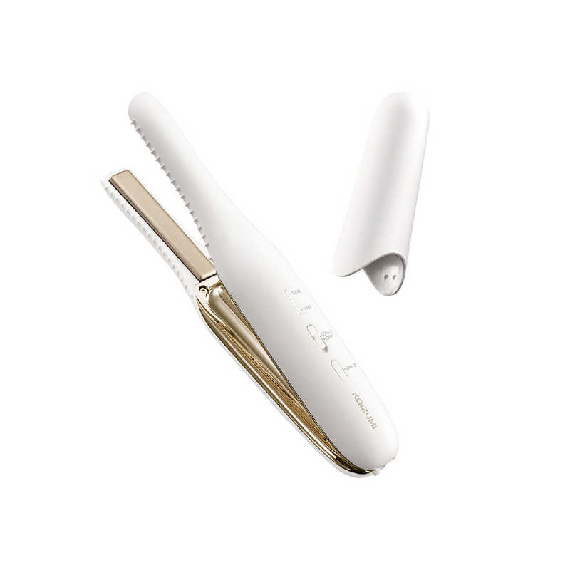 コイズミ　KOIZUMI　コードレスストレートアイロン 10mm 160℃～200℃ 海外対応 USB充電式 ホワイト　KHS-8650/W