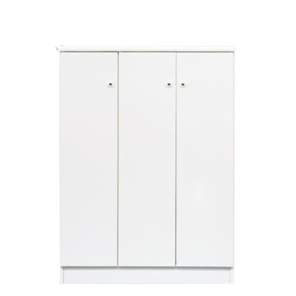 日本製 シューズBOX（ロータイプ） 89.5cm幅 ホワイト 完成品 シューズボックス 下駄箱 靴収納 玄関収納