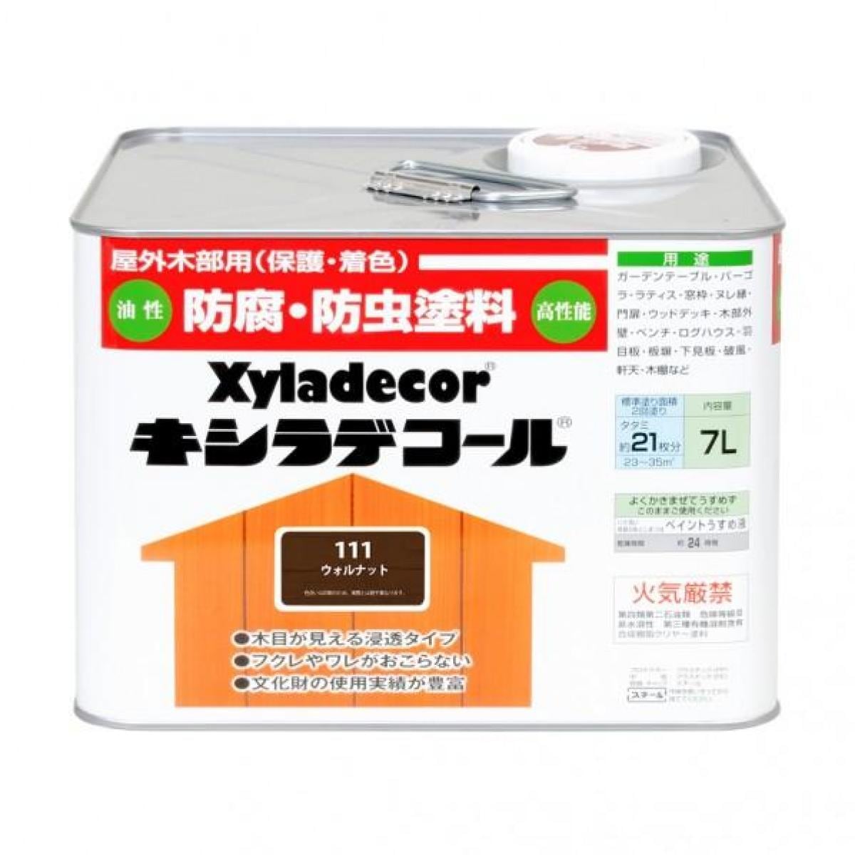 大阪ガスケミカル キシラデコール #111ウォルナット 7L 　油性 屋外用 防腐・防虫 塗料 補修用品 住宅資材