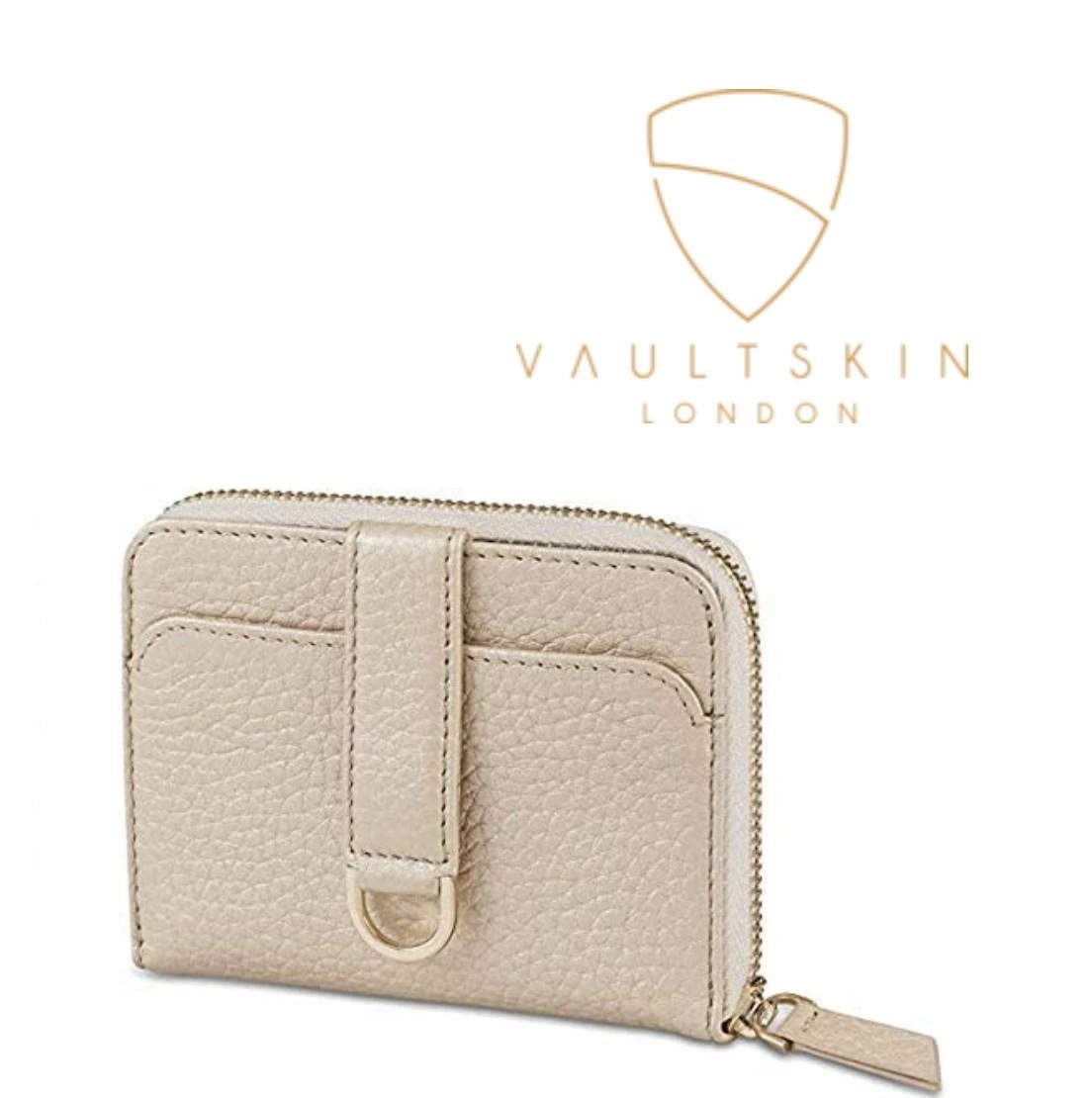 【VAULTSKIN】BELGRAVIA シャンパン ミニウォレット 小銭入れ 財布 RFID イタリアンレザー VA-BELGRAVIA-05