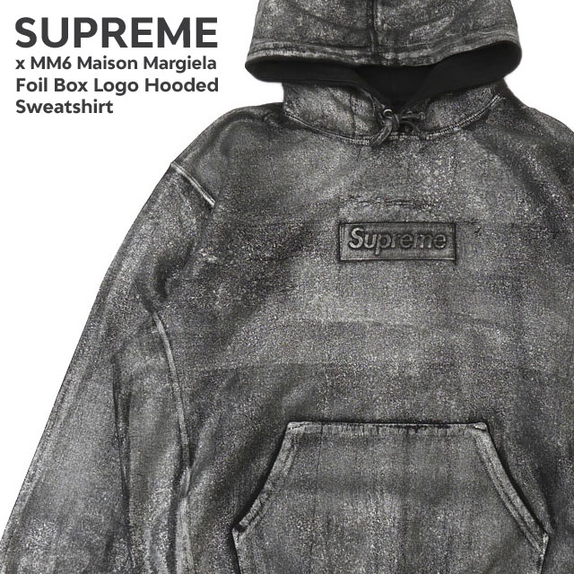 シュプリーム SUPREME x メゾン マルジェラ MM6 Maison Margiela Foil Box Logo Hooded Sweatshirt ボックスロゴ 211-000863-041