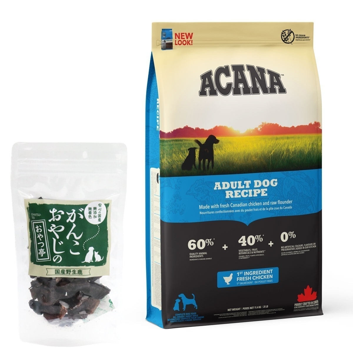 アダルトドッグレシピ 11.4kg ドッグフード【国産鹿肉ラング30g付き】