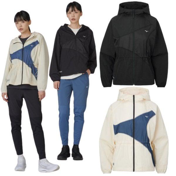 24AW 女性 ランニング ウインドブレーカー 32YE470009 32YE470046 2C オーバーフィット 通気性に優れたウインドブレーカージャケット