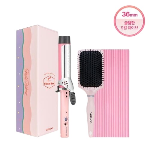 カールヘアアイロン 36mm ピンク・クッションブラシ・熱防止パッド＋ギフト 9,880円