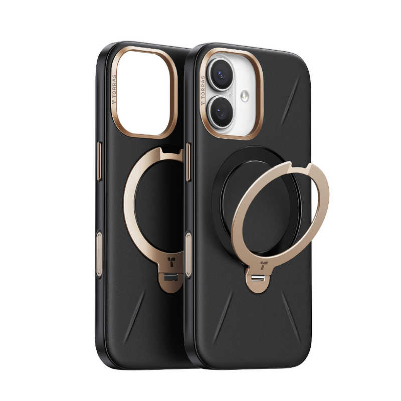 TORRASトラス　Torras - Ostand Q3 レザートーン Case for iPhone 17 ブラック　X00FX3071
