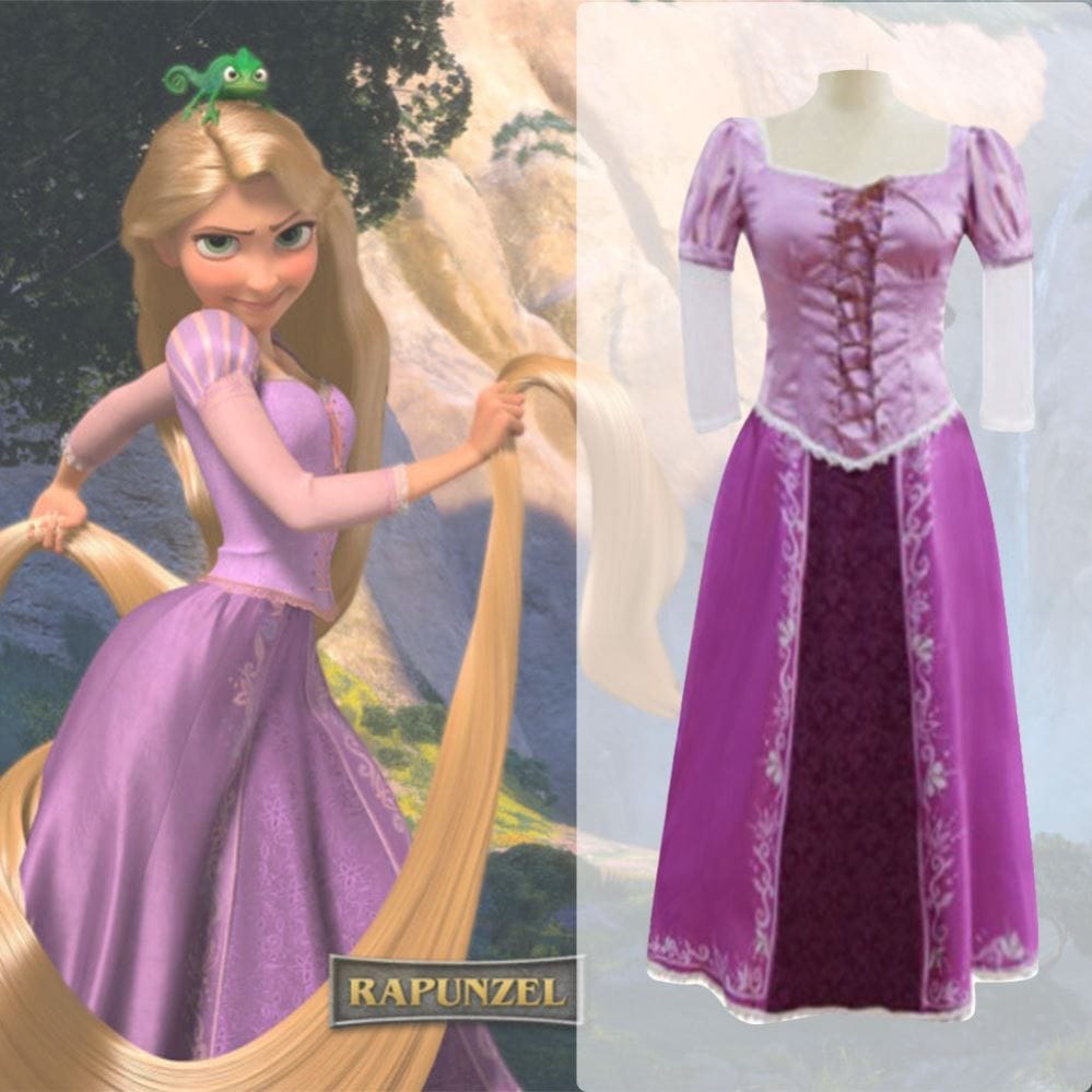 塔の上のラプンツェル ラプンツェル コス服 実写 アニメ 女性用 コスプレ 服セット 一式セット期間限定30%