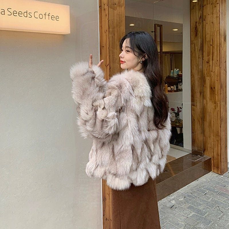 高級感 気質 毛皮コート レディースファッション ショート丈アウター 厚手 モコモコ フェイクファー