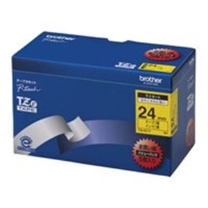 brother ブラザー工業 文字テープ/ラベルプリンター用テープ (幅：24mm) 5個入り TZe-651V 黄に黒文字