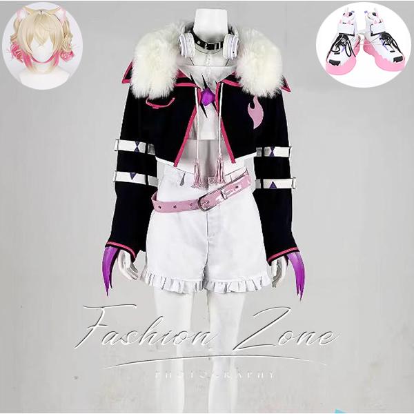 バーチャルYouTuber VTuber 風 Mococo Abyssgard モココ・アビスガード コスプレ衣装 ウィッグ 靴 cosplay ハロウィン 演出服 変装