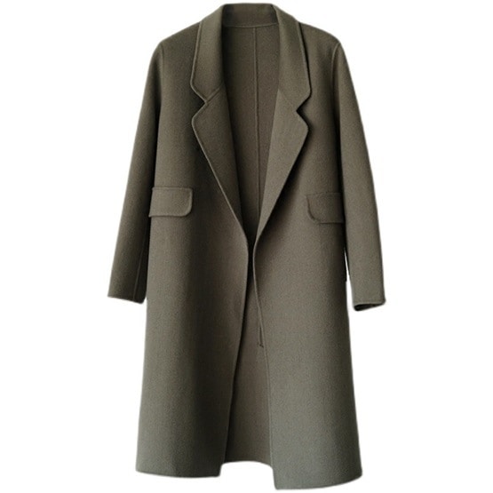 レディース ジャケット コート アウター 上着 羽織 前開き 膝下 丈長 長袖 襟付き ワイド ポケット 大人可愛い きれいめ シンプル カジュアル 上品 おしゃれ こなれ感 ラフ クール モード系