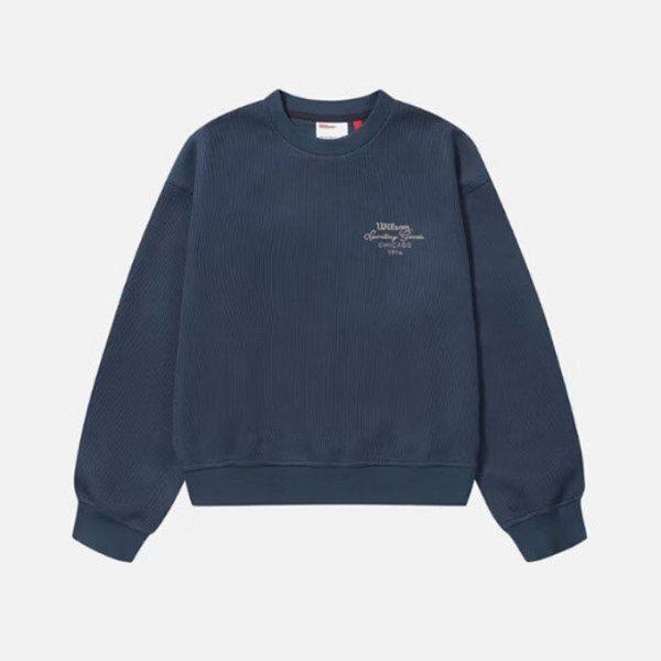 M 長袖T LQC W244002LHTO5-DNY 女性用ワッフルスウェットシャツ