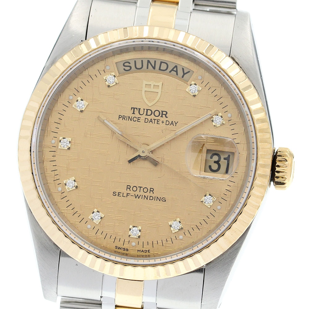 チュードル TUDOR 76213 プリンス デイトデイ 10Pダイヤ 自動巻き メンズ _916491【中古】