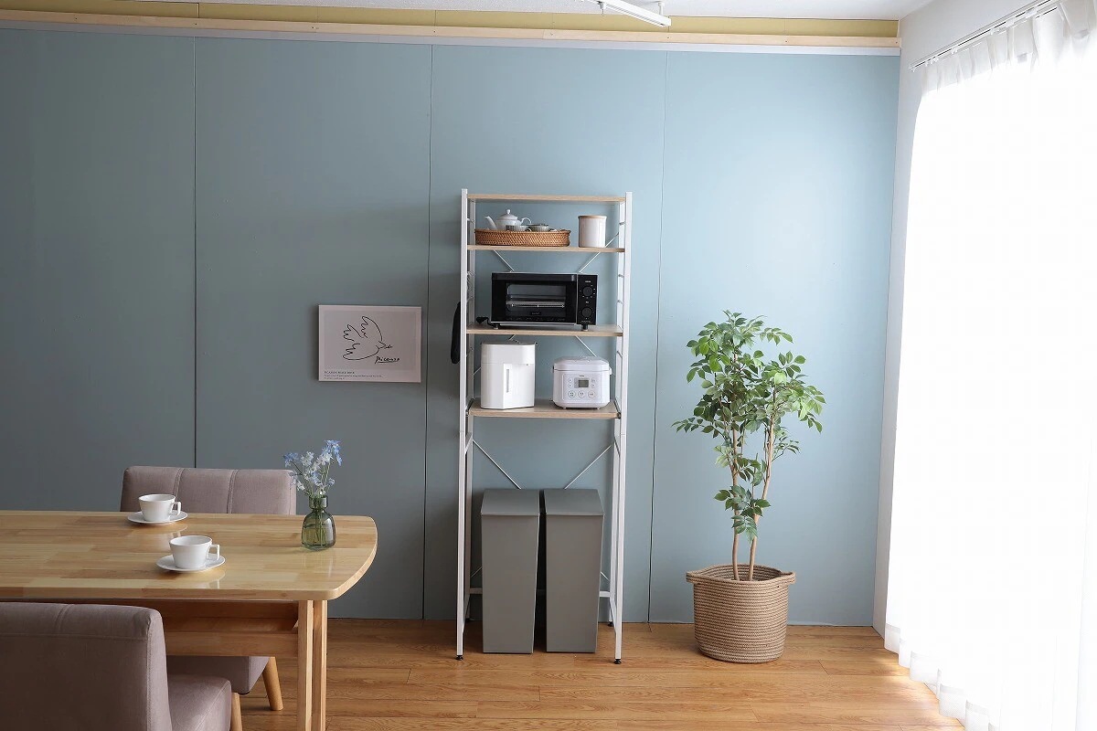 【幅60cm】Cammy ゴミ箱上ラック「2022新作」　ラック　ゴミ箱　収納　スリム　キッチン