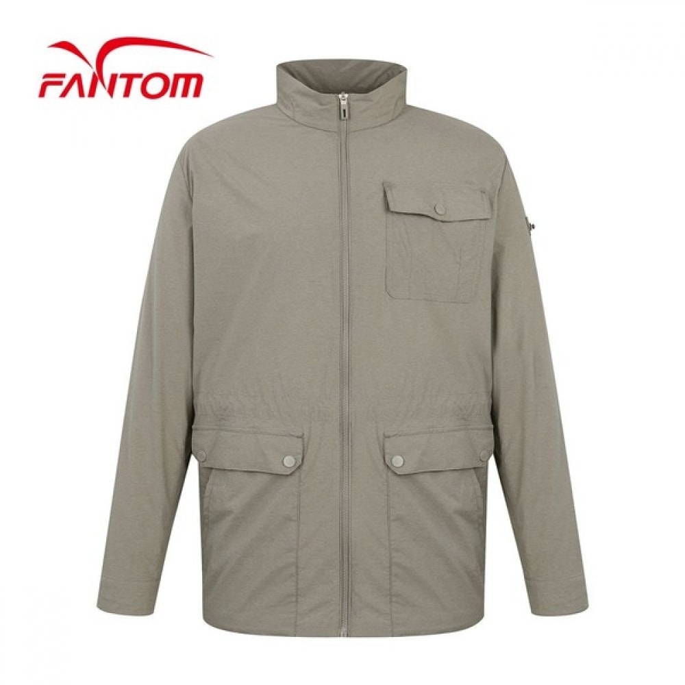 (Phantom) メンズアウトポケットウエストリング片面ジャンパー