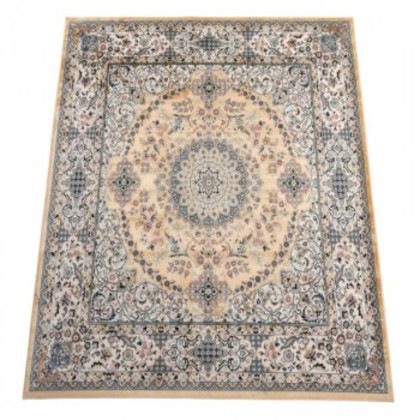 ロイヤルII ベルギー製モケット織り カーペット 195X195 ベージュ R1487622BE