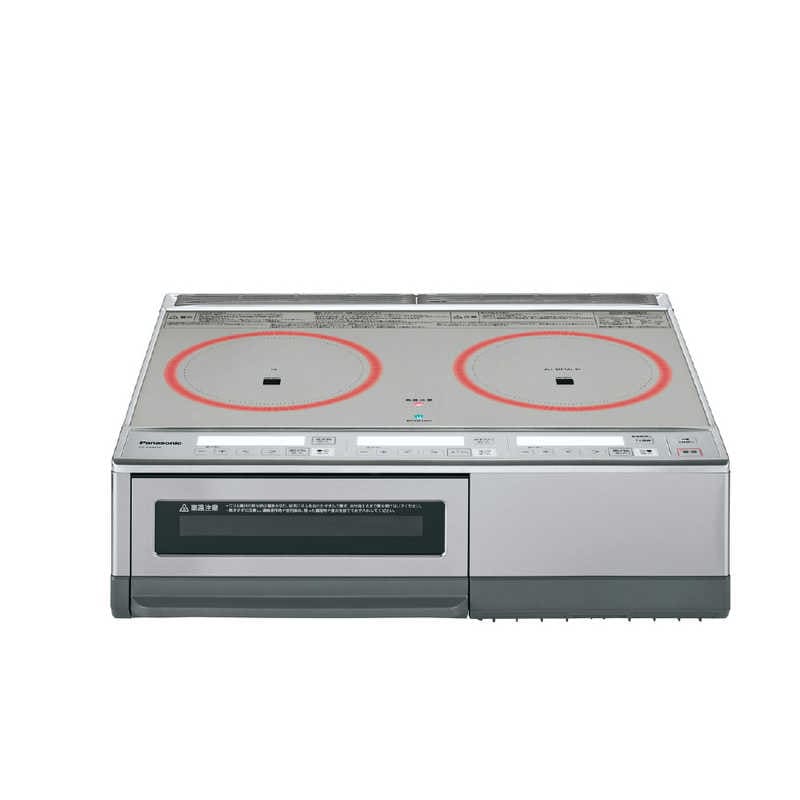 パナソニック　Panasonic　据置2口IH シングル(右IH)オールメタル対応200V据置 [60cm幅/IH2口/単相200V]　KZ-KM22E ウォームシルバー/シルバー