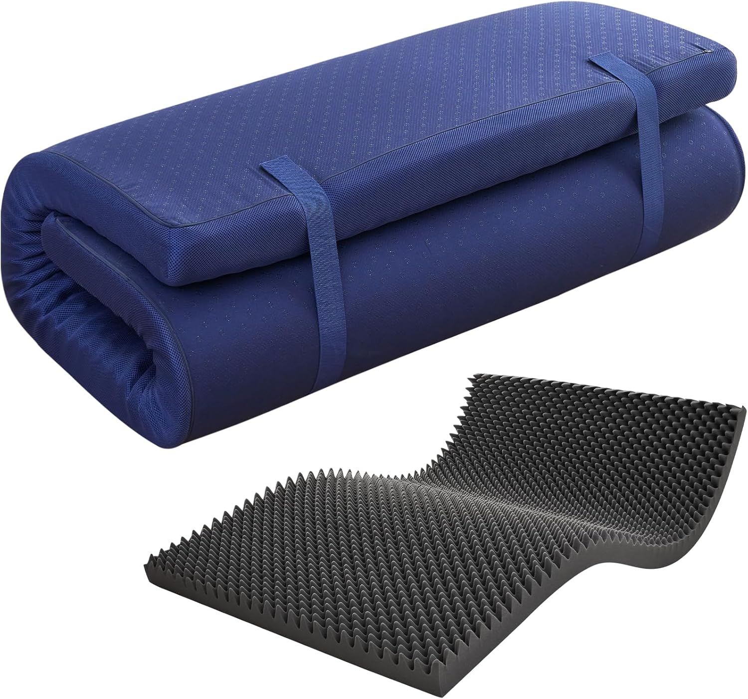 高反発マットレス ダブル 極厚10 ベットマット 凹凸加工 体圧分散 敷布団 密度25D 硬さ210N 復元率98％ マットレス 防ダニ 抗菌防臭 おりたたみマットレス コンパクト カバー洗える 1