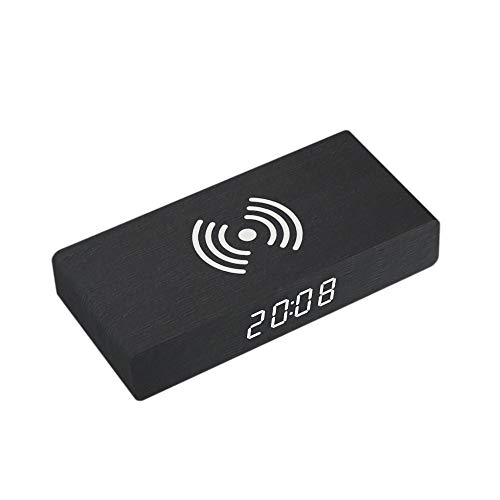 D-MASTERY 目覚まし時計 おしゃれ 木目 インテリア 置き時計 デジタル時計 アラーム時計