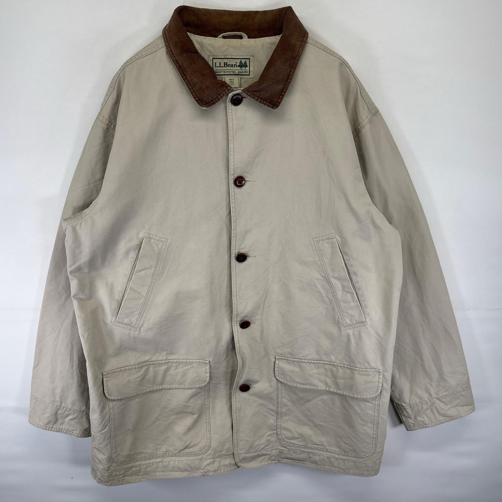 古着 ダック ジャケット ハンティング カバーオールジャケット 大きいサイズ 2XL ベージュ系 メンズ