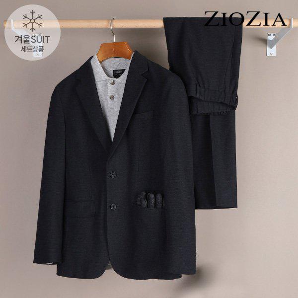 [] メランジネイビー カジュアル 冬 セットアップスーツ (AAC4KG1603_AAC4PP1603_DNV)
