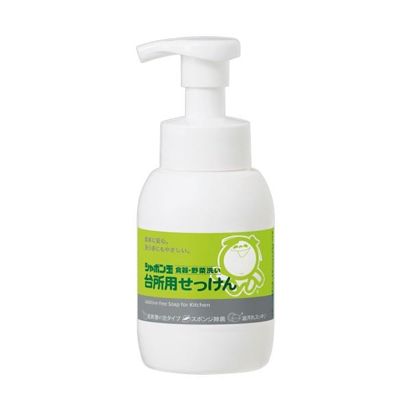 （まとめ）シャボン玉台所用せっけん 泡タイプ 本体 300ml 1本[x10セット]